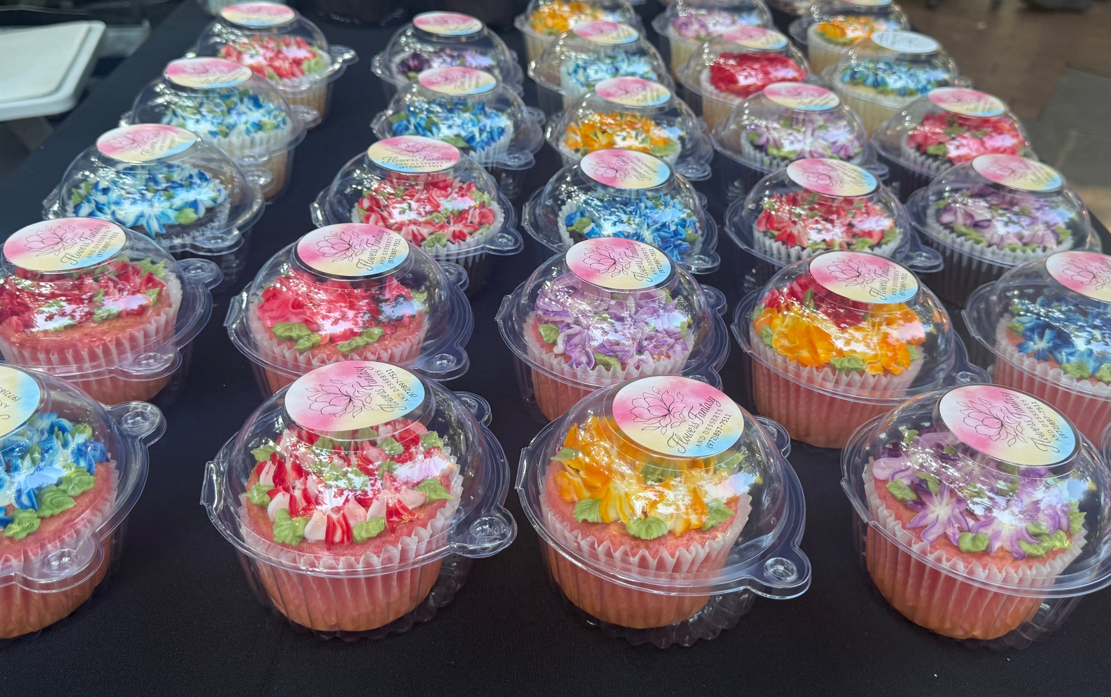 Gourmet Floral Cupcakes - Dozen