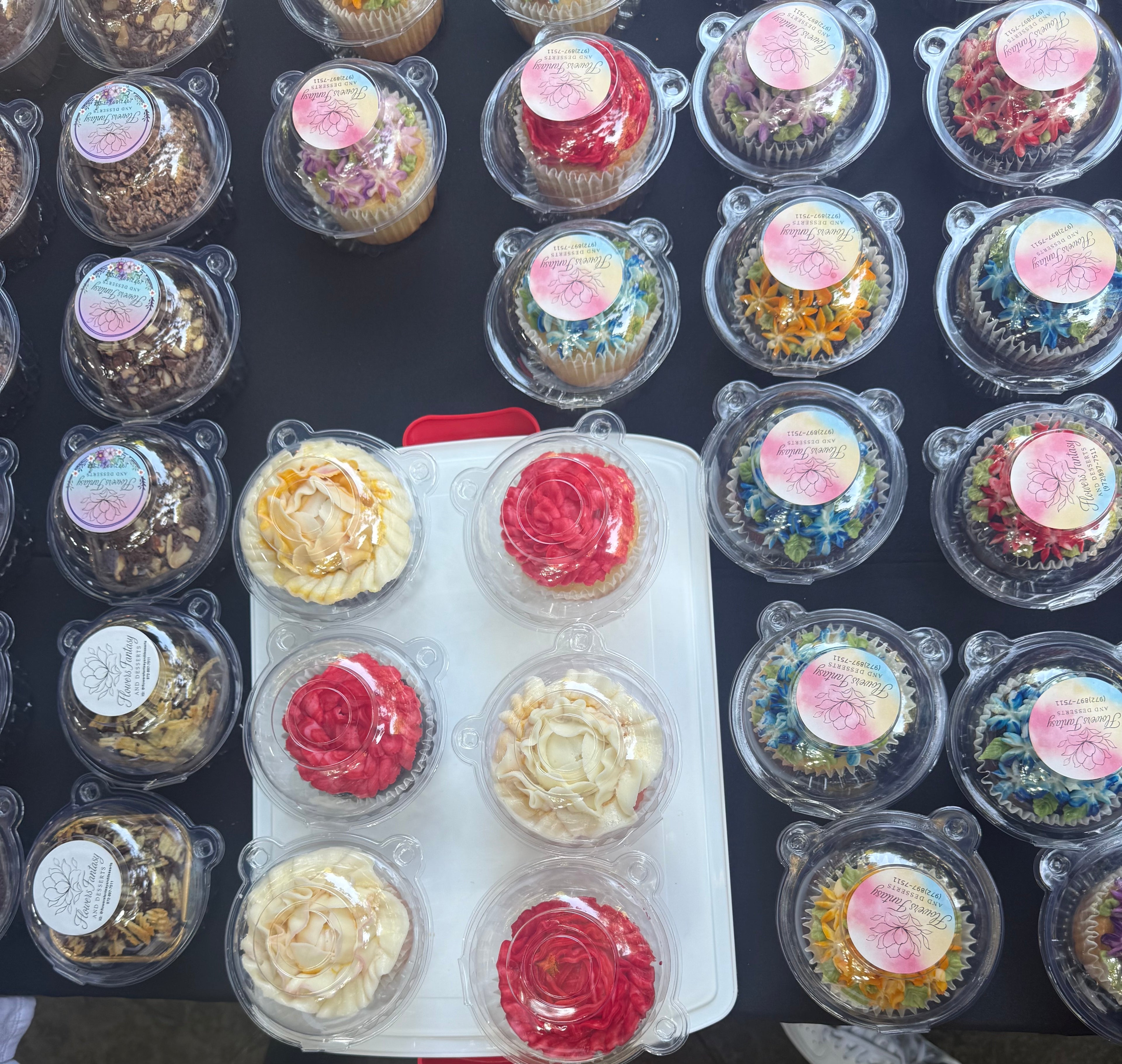 Gluten Free Gourmet Floral Cupcakes - Dozen