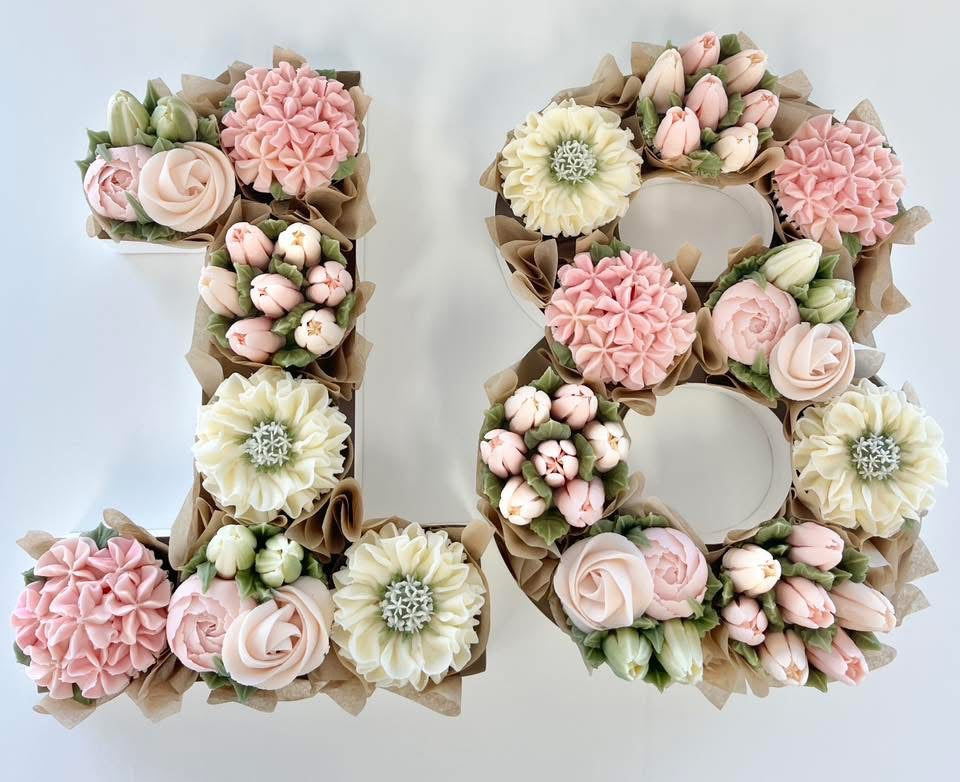 Gluten Free Gourmet Floral Cupcakes - Half Dozen