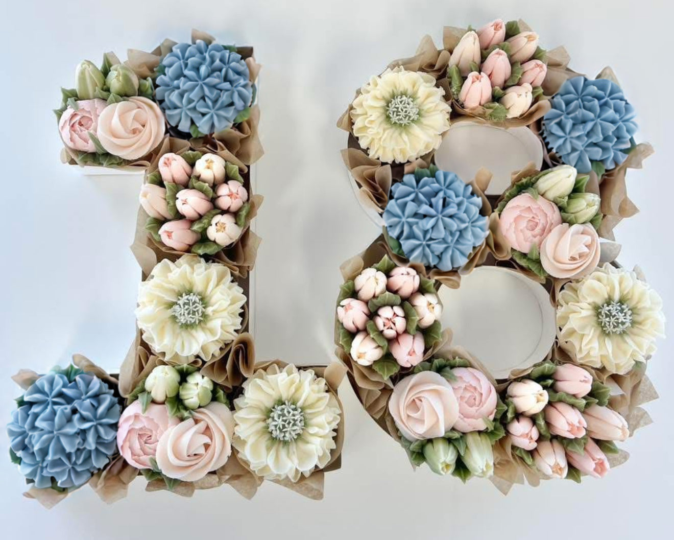 Gluten Free Gourmet Floral Cupcakes - Half Dozen